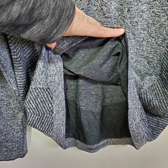 NIKE GOLF Dri-Fit Half Zip Top Shirt Long Sleeve Seamless Grey Blk Men's Medium - Picture 8 of 14